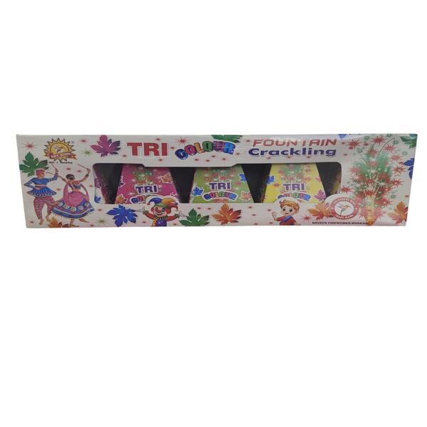 TRI COLOUR CRACKLING FOUNTAIN